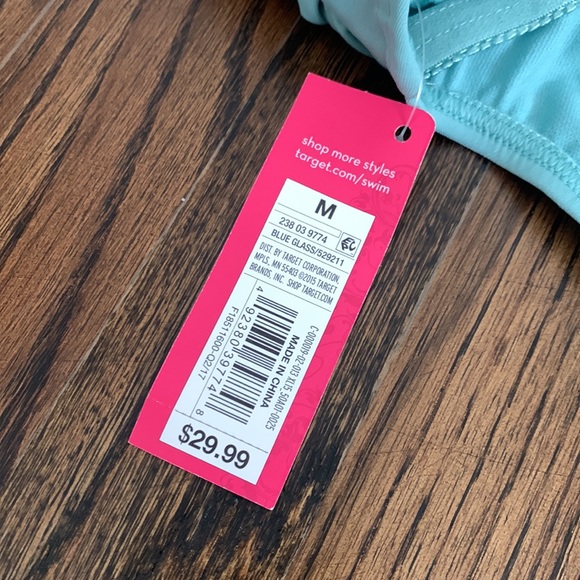 NWT One Piece v-Neck Strappy Open Back Bathing Suit - Picture 3 of 6